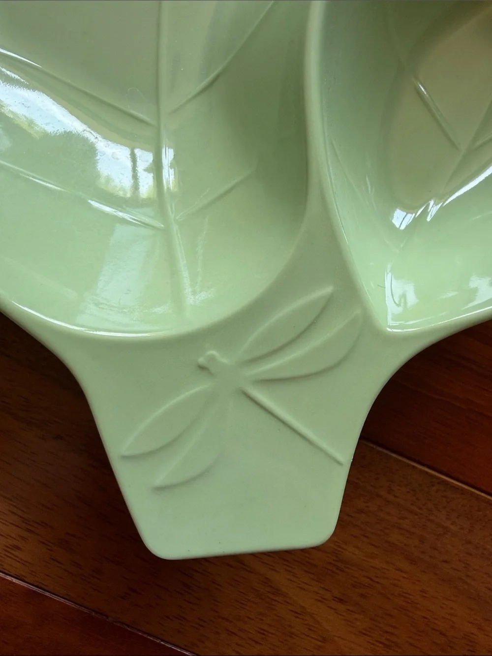 Melamine Serving Bowl Chip & Dip Botanical Dragonfly Food Safe
